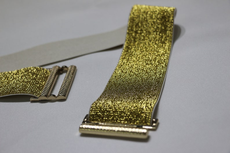 Gold Elastic Belt Glitter Waist Band Elastic 2/50mm Etsy