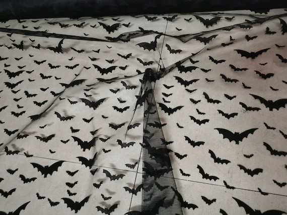 Halloween Skull & Bat Print Makeup Bag, Spider & Bat Print