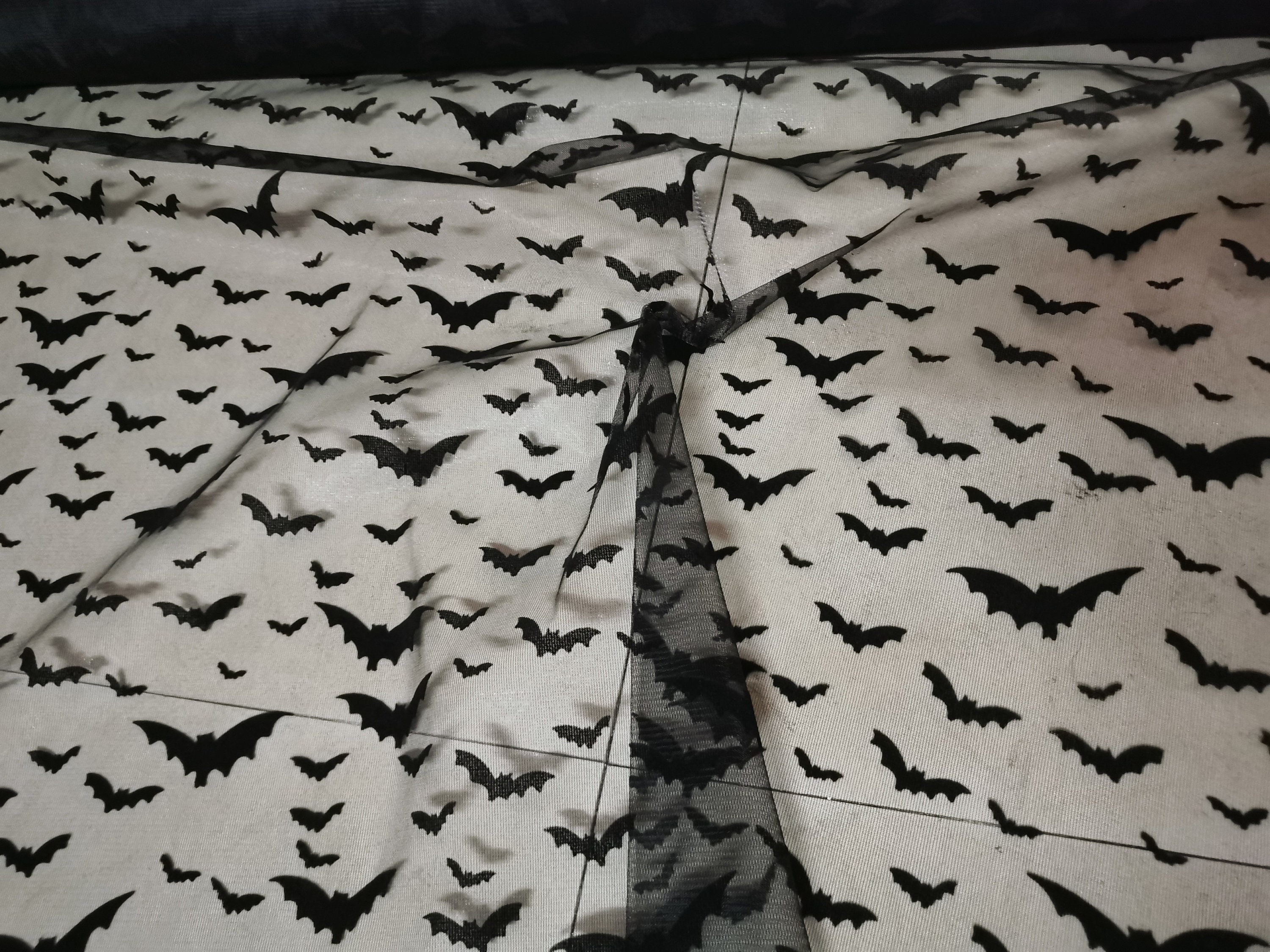 Batman Fabric. 12 yd Halloween Fabric Bat Fabric Vintage Bat Fabric Black Fabric