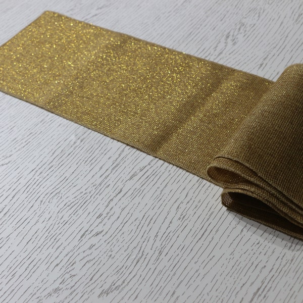 Gold Burlap table runner  farmhouse decor Burlap Wedding Barn Wedding  9" wide 3 ft to 30 ft  long