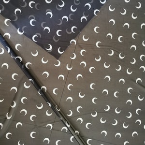 Moon pattern fabric Moon print fabric 4 way stretch mesh lingerie fabric by the yard image 3