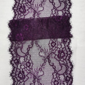 PLUM  Stretch Lace for Lingerie  Garments Bra Making  Stretch Lace  Floral Lace Trim Lingerie Lace by the yard