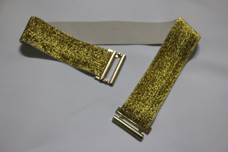 Gold Elastic Belt Glitter Waist Band Elastic 2/50mm Etsy