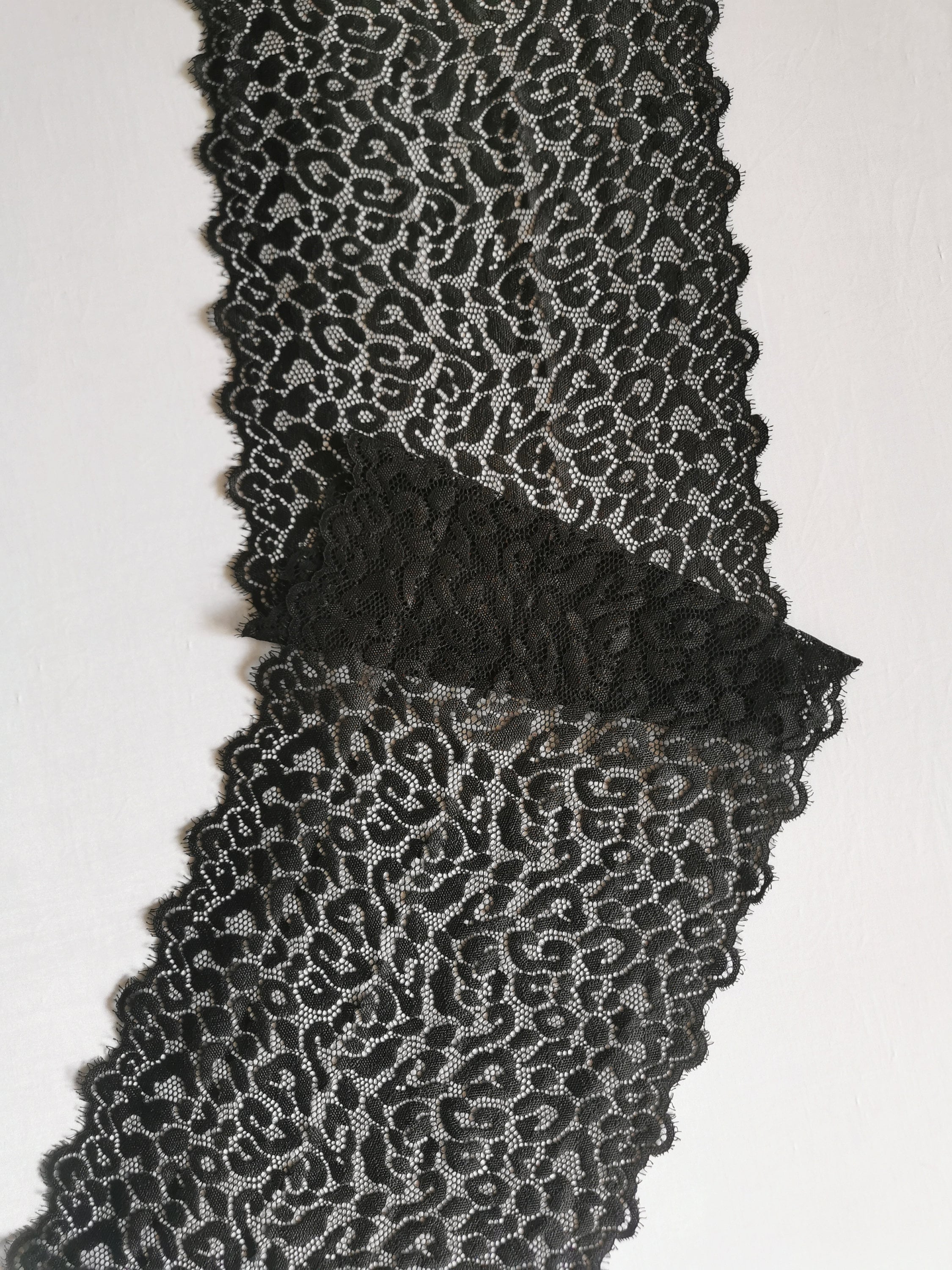 Leopard Stretch Lace Trim: 9 Inch Elastic Sewing DIY