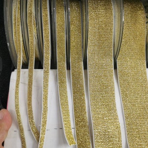 Glitter Elastic Ribbon Sewing, Elastic Band Sewing Gold