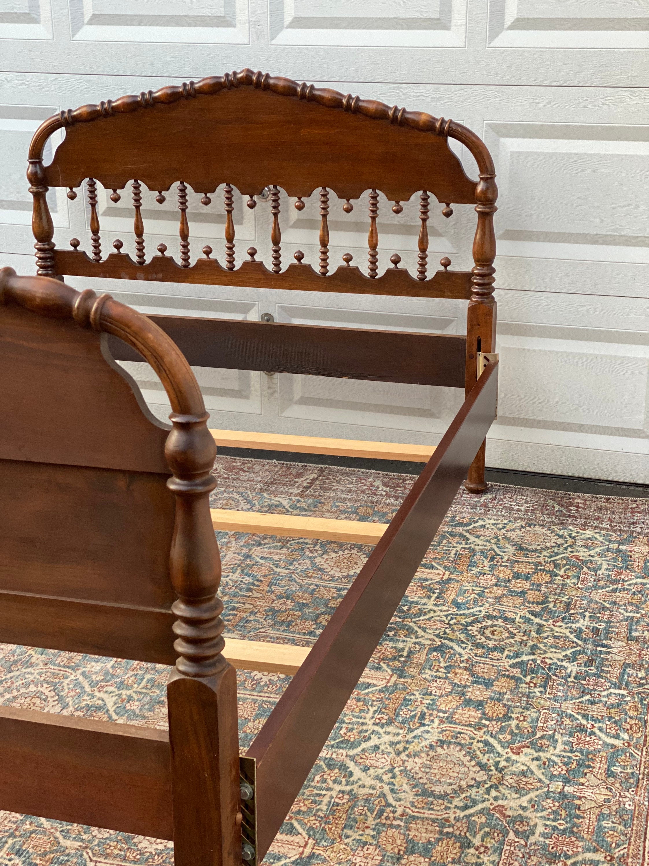 Antique Full Size Spindle Spool Bed Frame Etsy
