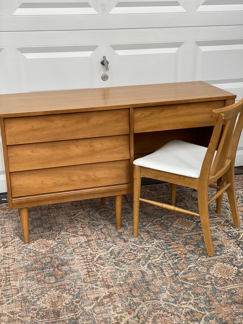 Vintage Mid Century Modern Dixie Desk and Chair Etsy