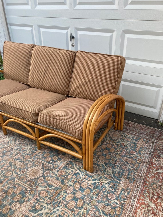 Vintage Rattan Couch Etsy