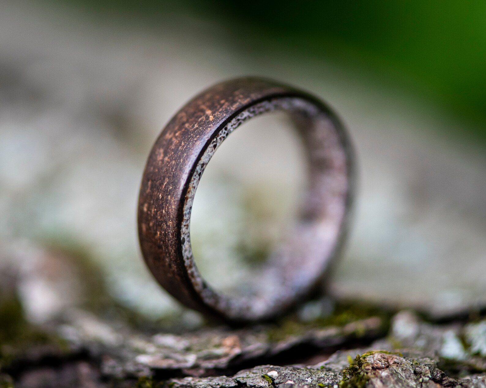 Antler and Leather Ring Wedding Band Mens Antler Ring Etsy