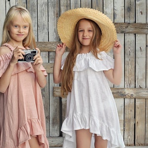Ready to Ship 8T Girls Holiday Dress Summer Girls Dresses Linen Dress for Girls Girl Ruffle Dress Girl Clothes Girl Summer Dress Etsy Israel