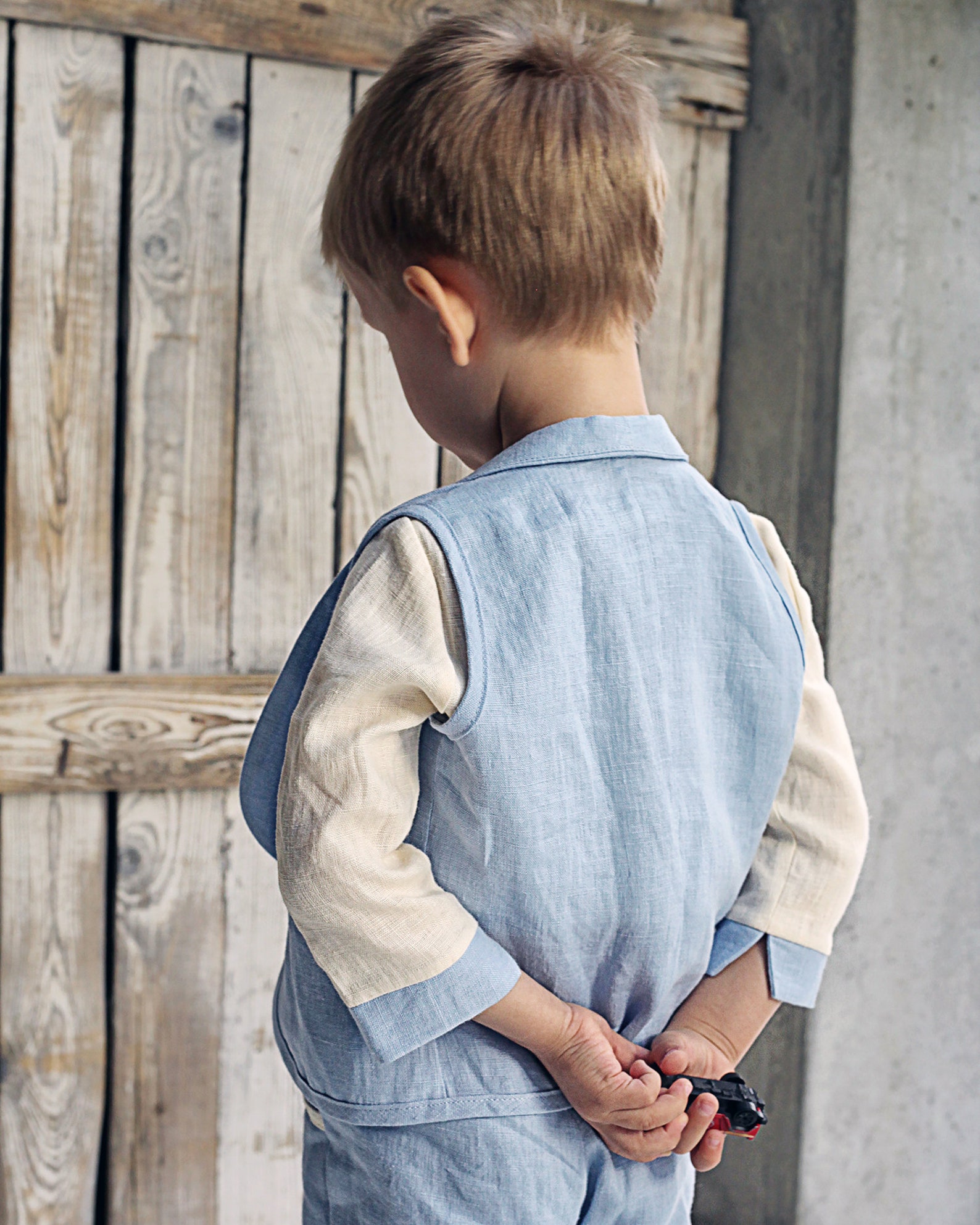 Linen Boys 3 Piece Set Boys Vest Suit Boys Suit Set Boys Etsy