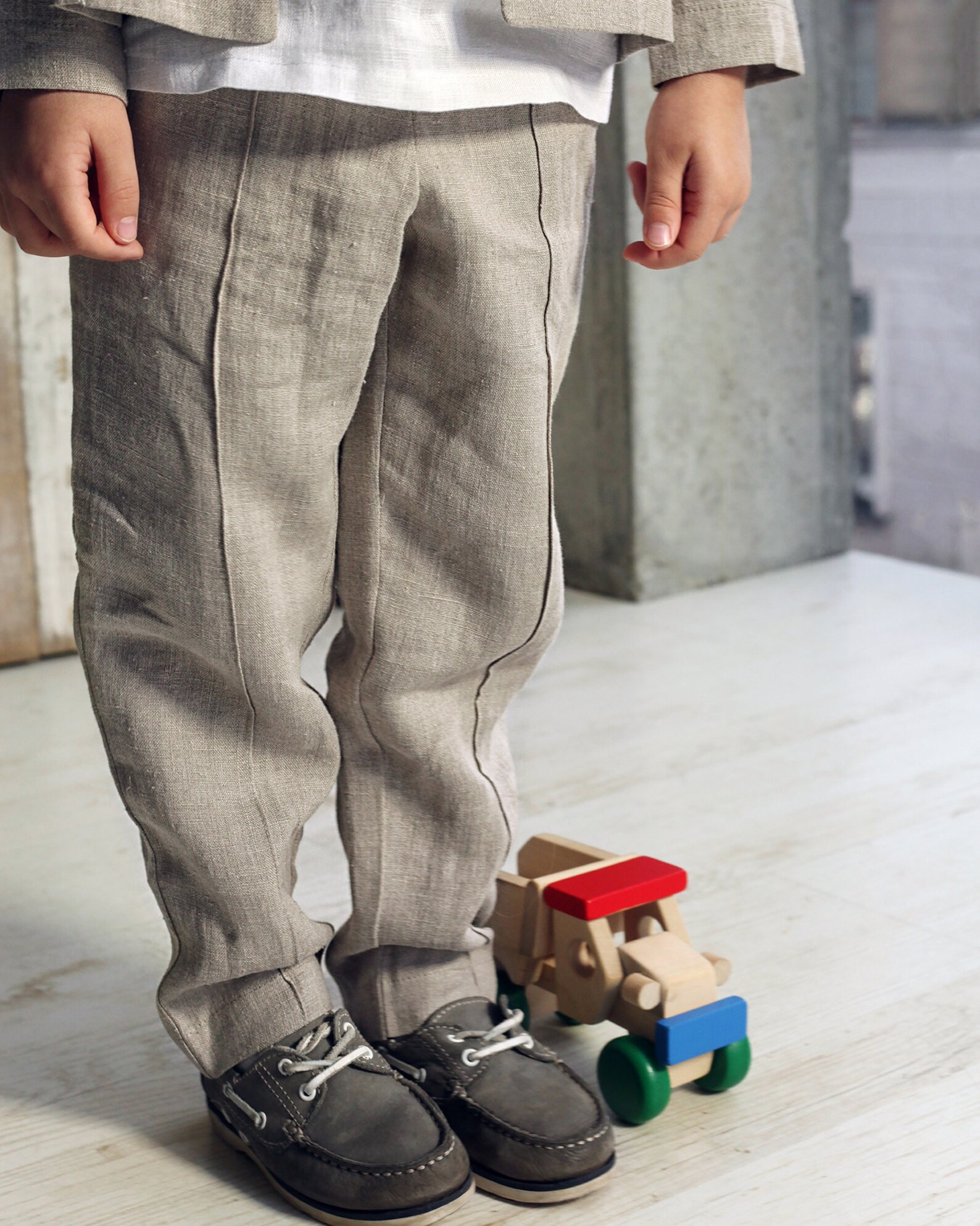 Boys Linen Suit, Boys Suit Set, Linen Boys Outfit, Boys Christening