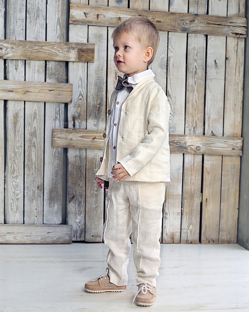 Boys Linen Jacket Boys Blazer Toddler Blazer Toddler Etsy