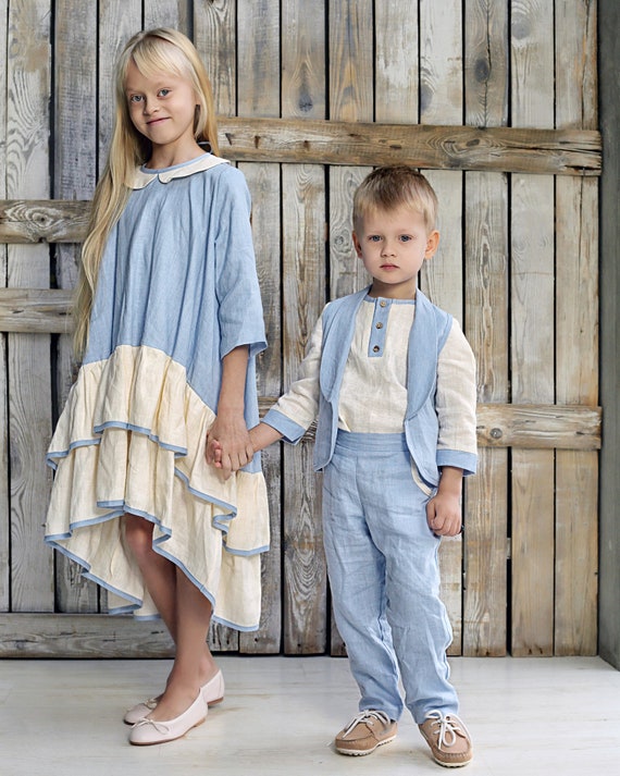 A boy opening a girl's dress sales