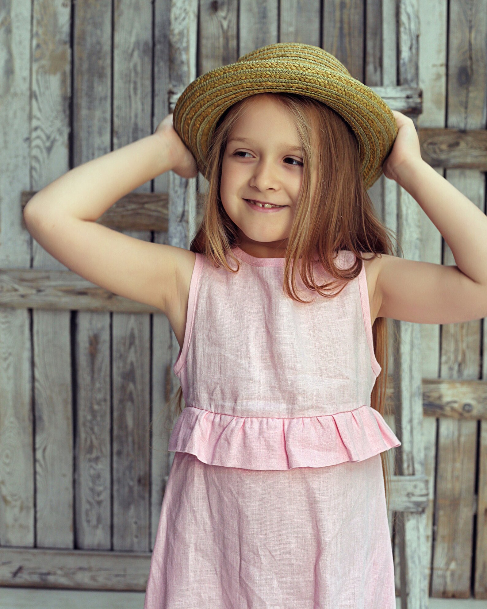 Linen Girls Party Dress Girl Party Dress Girl Occasion Etsy