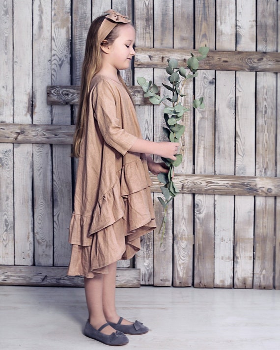 Girls Dress Girl Linen Dress Girl Ruffle Dress Flower Girl Dress Girl Party Dress Toddler Girl Dress Dresses for Girls Girls Clothes Etsy Canada