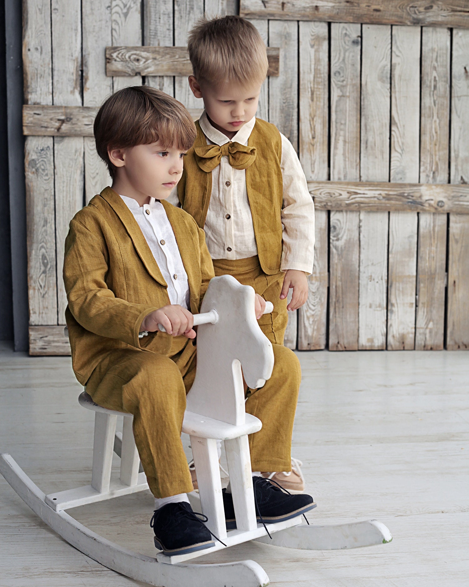 Linen Boys Vest, Linen Boys Outfit, Boys Vest Suit, Formal Boys Outfit