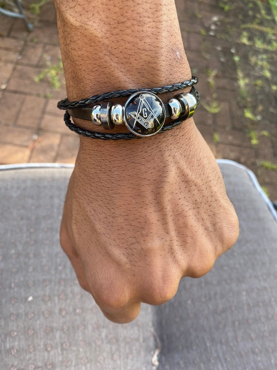 Men's 10 inch leather bracelets deals