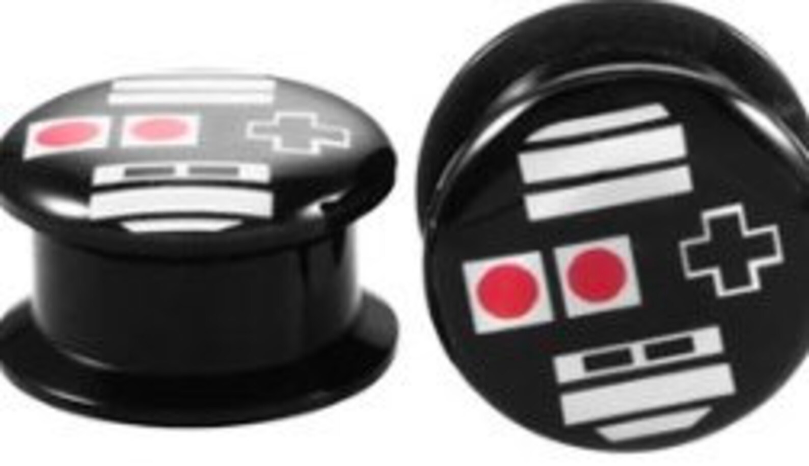 0 zero gauge Nintendo Design Ear Plugs And Tunnels Ear Gauges Etsy