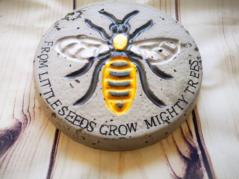 Bee stepping stone bee ornaments garden stone garden Etsy
