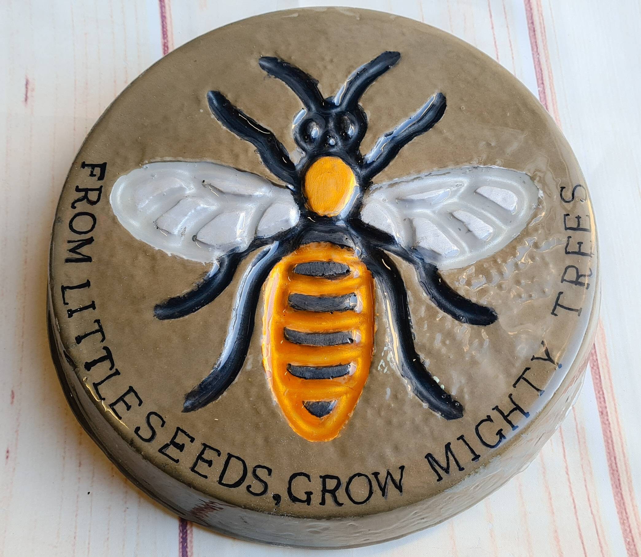 Bee stepping stone bee ornaments garden stone garden Etsy