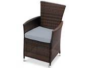 Gardenista Grey Replacement Seat Cushion to fit Rattan Wicker Chair Outdoor Garden Patio Furniture Made In The UK