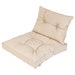 Stone 60cm x 60cm/60cm x 40cm Water Resistant Tufted Seat Or Back Cushion Pads For Garden Rattan Chairs UK 