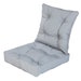 Grey 40cm x 40cm Water Resistant Tufted Seat Or Back Cushion Pads For Garden Rattan Chairs UK 