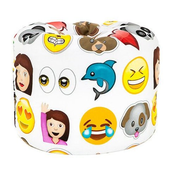 Bean Bag Emoji Childrens Character Comfortable Filled Beanbags Etsy