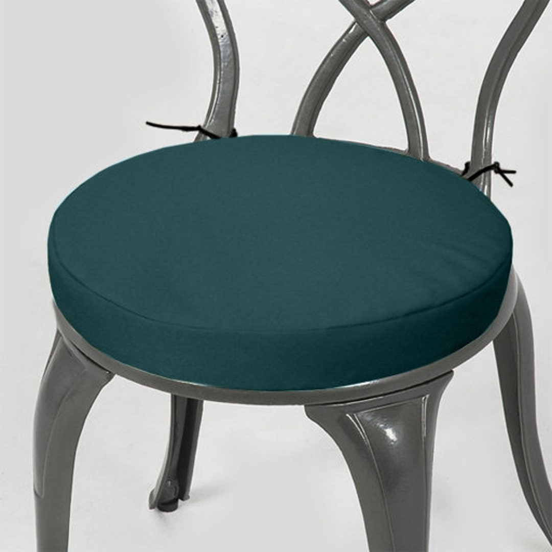Green Round Bistro Chair Seat Pad With Secure Tie Water Etsy UK