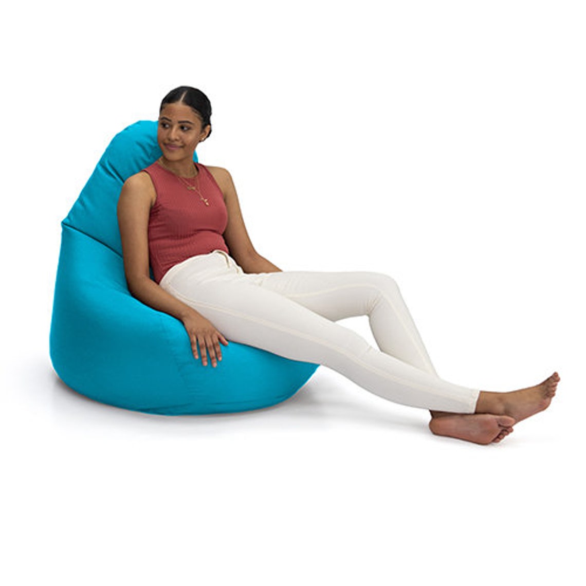 Turquoise Water Resistant Bean Bag Chair Suitable For Outdoor Etsy