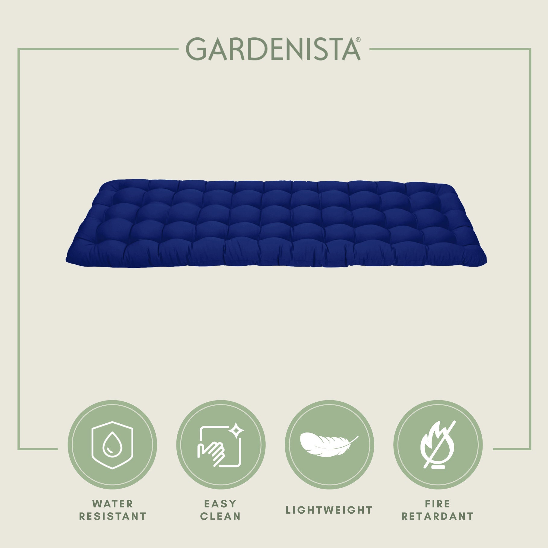 GARDENISTA Outdoor Seating Bench Pads Water Resistant Cotton Etsy UK