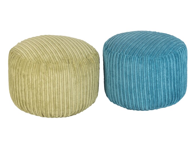 Jumbo Cord Round Bean Bag Foot Rest Stool Pouffe Living Room Etsy UK