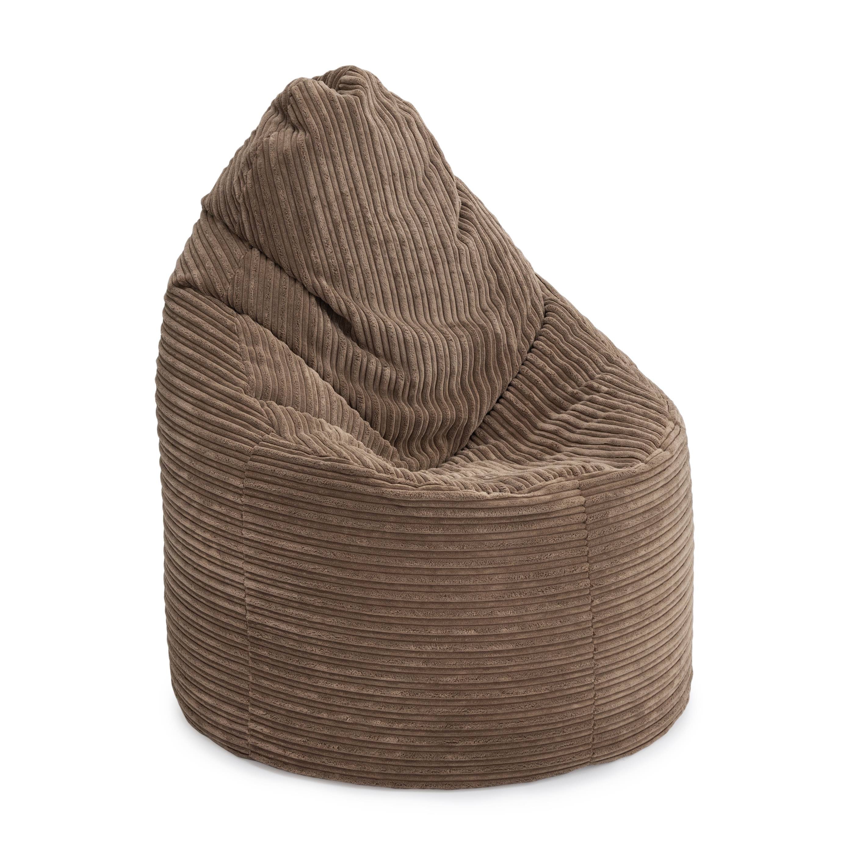 Mocha Jumbo Cord Large Indoor Bean Bag Chair With Round or Etsy UK
