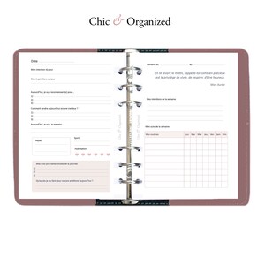 Three-month gratitude and positivity journal, with weekly tracker, meals and hydration. Printable A5 format in French