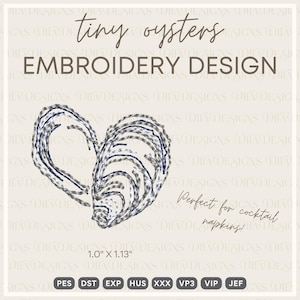 Oysters Tiny Machine Embroidery Design File