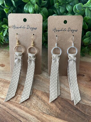 Orecchini Lunghi Boho In Pelle Fatta A Mano – Design Ad Arco Vintage, Pendenti Artigianali Per Donna, Gioielli Stile Rodeo