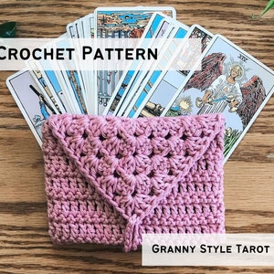 Crochet Bag Pattern, Crochet Pouch, Crochet Tarot Card Pattern, Crochet Pouch Pattern, Tarot Pouch Pattern, Granny Square Pouch