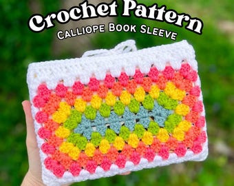 Crochet Book Sleeve Pattern: Granny Rectangle Design (PDF Download)