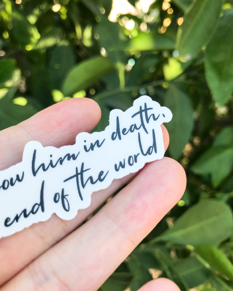 The Song of Achilles Sticker, TSOA Sticker, I Would Know Him In Death Sticker, TSOA Quote, Greek Book, Book Quote Sticker, Journal Sticker
