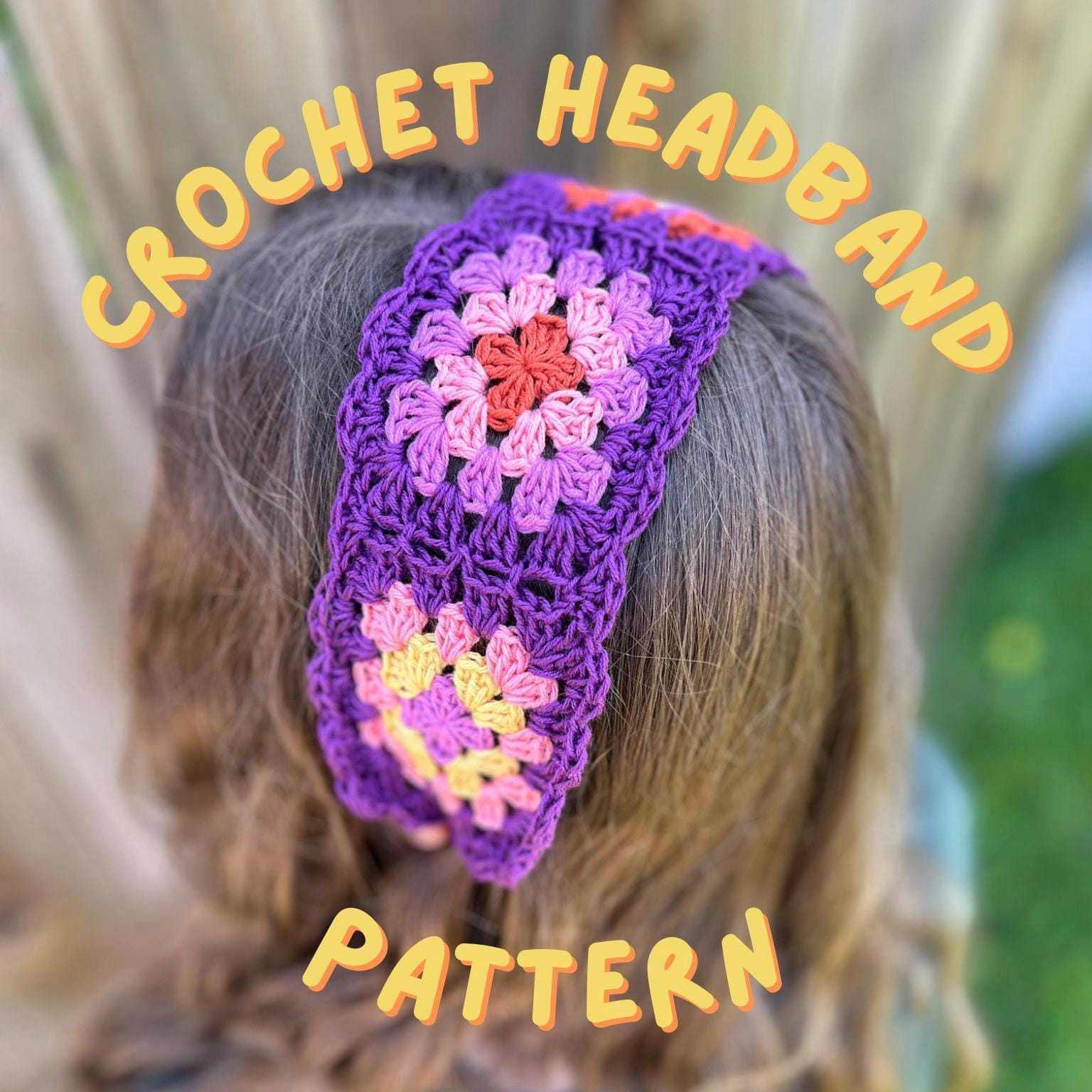 36 Hippie Crochet Patterns for Boho Outfits, Bags, Home Décor, and Gifts 5 Crochet Granny Square Headband Pattern: Groovy Retro Style