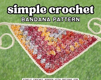 Crochet Simple Bandana Pattern (PDF Download)