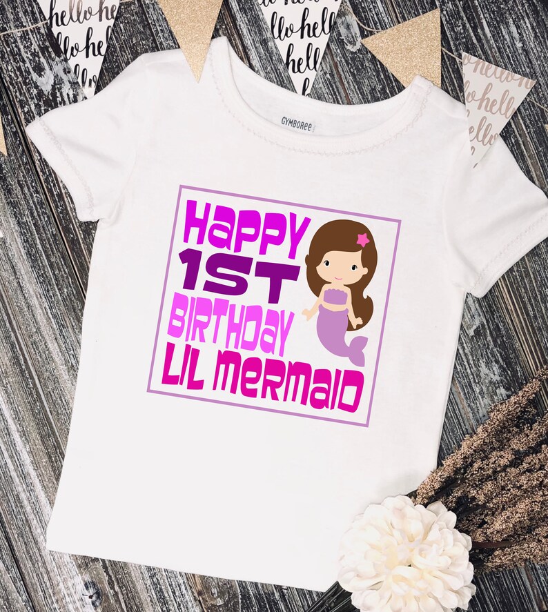 Download Clip Art First Birthday Svg Girl Mermaid Birthday Shirt Svg Designs For Silhouette Baby Girl Svg Bib Happy 1st Birthday Svg Files For Cricut Cut Art Collectibles