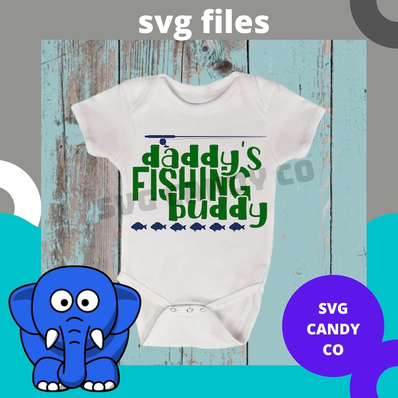Download Daddy's fishing buddy svg design instant download cut | Etsy