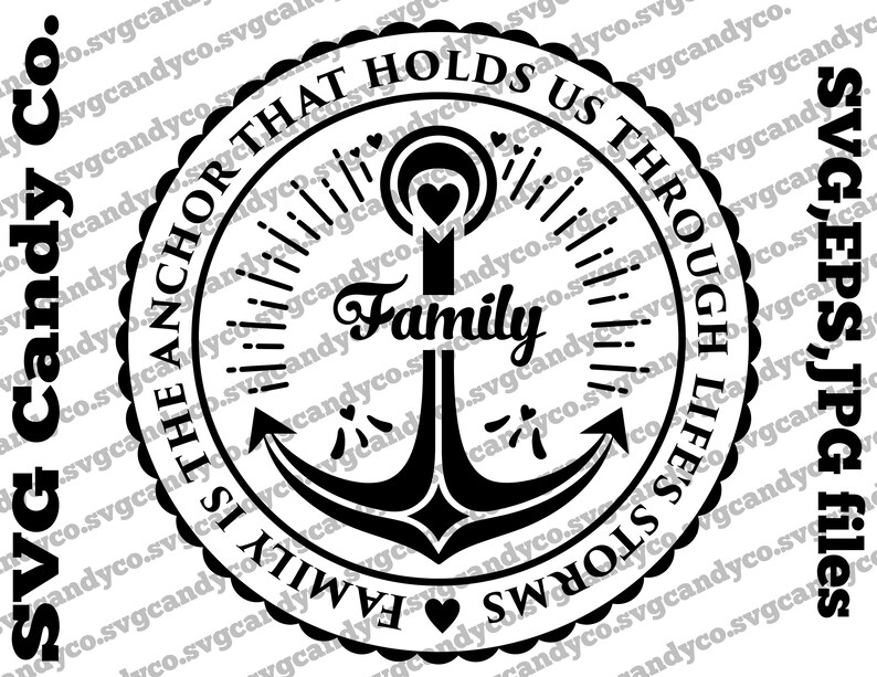 Download Clip Art Instant Download Cut Files Svg Family Is The Anchor Svg Design Art Collectibles