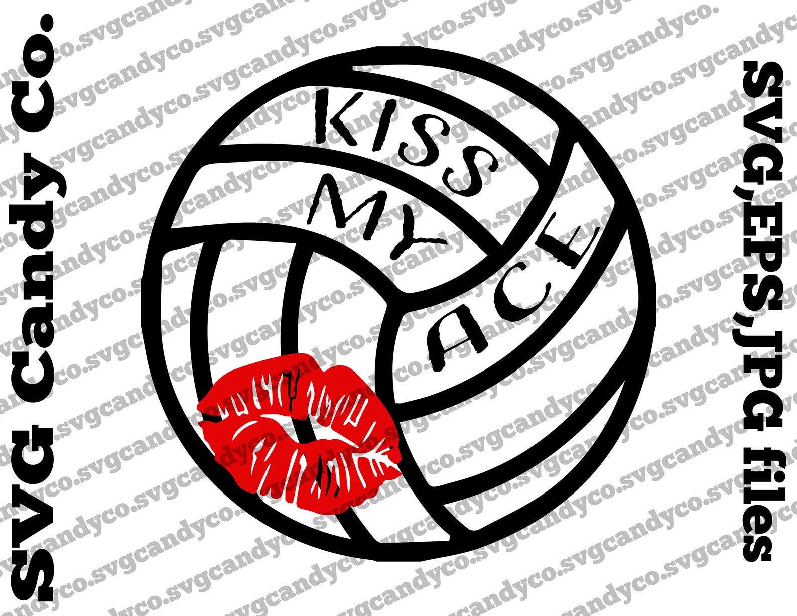 Volleyball Ace Svg Design for Shirt or Decal Volleyball Etsy