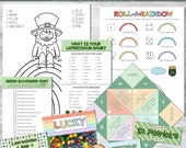 St. Patrick's Day Bundle // Holiday Activities, Kid Activities, Elementary Activities, Holiday Games, St Patrick's Day Games, Activity Pages