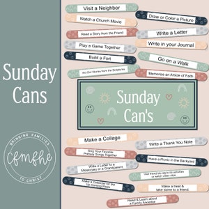 Sunday Cans // Sabbath Day, Keep the Sabbath Day Holy, Sunday Activities,