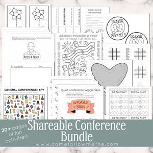 General Conference Sharable Bundle - April 2023 (DISTRIBUTABLE) // LDS General Conference, LDS Faith, General Conference Activities, Primary