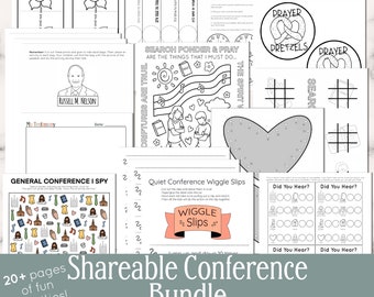 General Conference Sharable Bundle - April 2023 (DISTRIBUTABLE) // LDS General Conference, LDS Faith, General Conference Activities, Primary